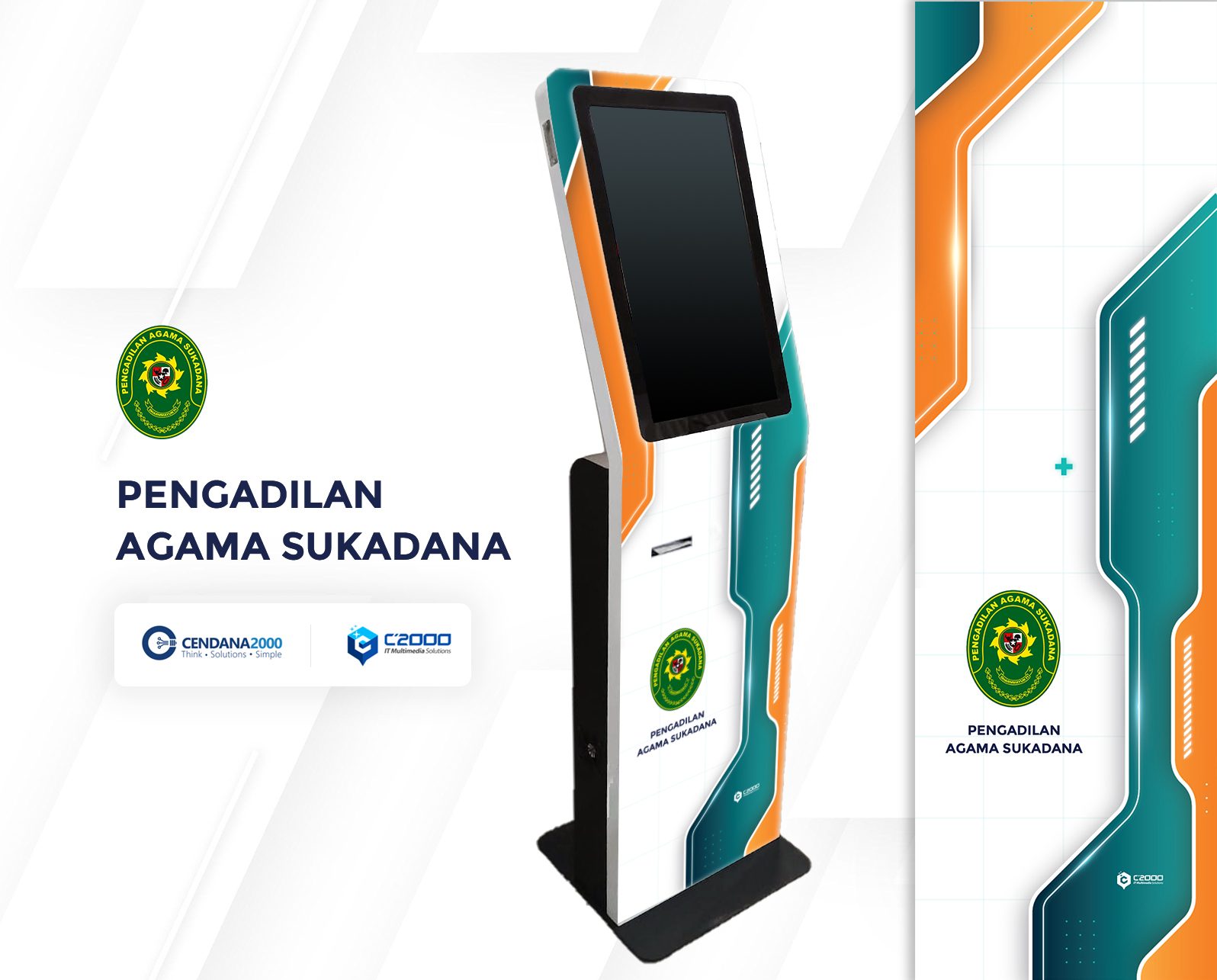 Mockup Desain KiosK Pengadilan Agama Sukadana (Varian 01)